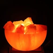Fireballs with chunks Salt Lamp