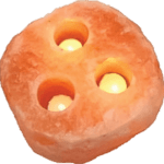Natural Shape Salt Candle Holder With Three Hole