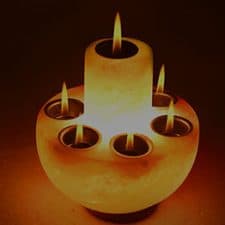 Multi Candle Holder Shape Salt Lamp